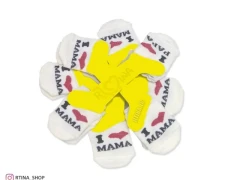 جوراب نوزادی مدل i love mama-papa