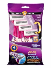 ژیلت خود تراش 5 لبه 4 تایی آلدا Adler Aleda