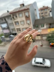 انگشتر فشن طلایی پینترستی فری سایز
