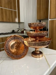 سرویس پذیرایی مسی گلبرگ مه‌گل نانو‌شده