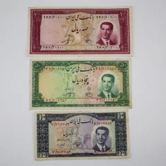 ست اسکناس کراواتی محمدرضا شاه سری چهارم 1330 – 30900