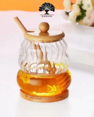 عسل خوری پیرکس کدو بزرگ درب بامبو MP-1702b