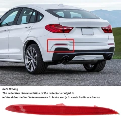 شبرنگ سپر عقب چپ و راست بی ام و X4 سال های 2011 تا 2017 | Rear Bumper Reflector, Waterproof Bumper Night Reflector for F26 X4