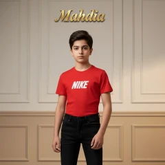 تیشرت پسرانه نوجوان نخ پنبه اسپرت طرح نایک