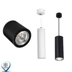 چراغ آویز استوانه 15 وات ارتفاع 20 قطر 6