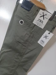 شلوار کتان مردانه راسته کلاسیک زارا (REGULAR ZARA) رنگ سبز...