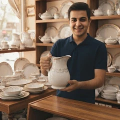 پارچ چینی، پارچ پذیرایی، نوستالژی، طرح قدیمی