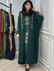 عبا زنانه مجلسی نگین رنگین کمان – شیکان کده