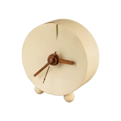 ساعت رومیزی سنگی هفت سنگ مدل کرونوس رنگ کرم (pcw1)