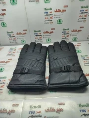 دستکش چرمی زمستانه مشکی خارجی