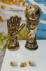 تندیس دستکش طلا کاپ جام جهانی پک 2 عددی