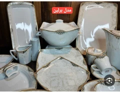 سرویس غذاخوری 12 نفره 104پارچه چینی پردیس مدل برلین