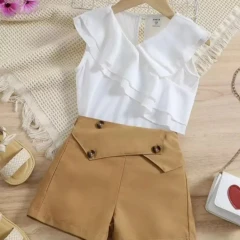 تاپ شلوارک بچگانه دخترانه کد 1068
