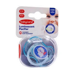 پستانک النا شب تاب ارتودنسی طرح گربه 0-6 ماه بی بی لند کد 484 babyland کد 484