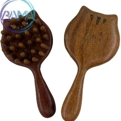 برس اسکالپ چوبی گواشا طرح برس گربه ای