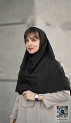مقنعه کرپ خاویاری قد 90