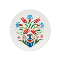 بشقاب دیوارکوب سنتی طرح گل -کد49 - چوبین کادو