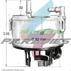 فیلتر سوخت(صافی بنزین) هیوندا IX35 ، توسان ، کیا اسپورتیج  OEM : 31112-3Q500 / هیوندا MOBIS