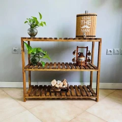 استند گلدان چوبی مدل روست