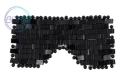 ماسک‌ چشم سنگی (چشم بند سنگی) آبسیدین سیاه