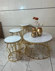 میز جلومبلی عسلی فلزی مدل گلدانی