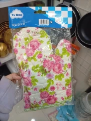دستکش فر طرح گل بسته 2 عددی