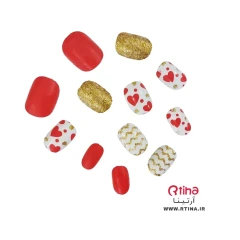 ناخن مصنوعی بچه گانه اکلیلی و طرح قلبی