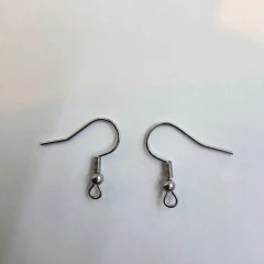 پایه گوشواره عصایی نقره ای
