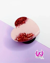 پاپ سوکت قلب قرمز ولنتاین رزینی
