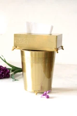 سطل و دستمال گلد هندی وارداتی کد 12686G