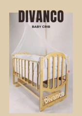 گهواره کنار مادر مدل الیزا ابعداد 60*90 برند دیوانکو Divanco چوب پلای‌وود