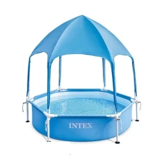 استخر پیش ساخته فریمی کودک سایبان دار intex 28209