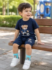 جوراب نوزادی طرح تدی کلاسیک