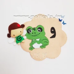 گیفت حرف و نمدی مگنتی (وزغ وسواسی🐸 ) | حروف الفبای فارسی مگنتی اول دبستان گل کالا
