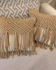 کاور کوسن مکرومه طرح لوزی