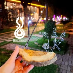جاعودی چوبی گل دار