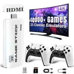 کنسول بازی پرتابل 4K با 40هزار بازی +کارت حافظه128گیگ اورجینال امازون المان