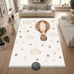 فرشینه خرس تدی طرح بالن کد DA-6041 | مناسب اتاق نوزاد
