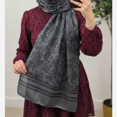 شال طرح شیشه ای ژاکارد دورو مجلسی عیدانه