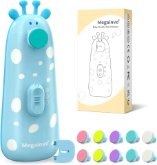 سوهان برقی ناخن نوزاد Megainvo با چراغ LED ایمن و کم‌صدا مناسب نوزاد تا نوپا