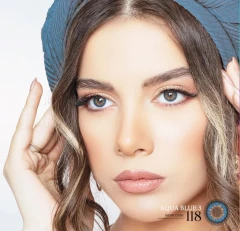 زیرو سون لنز رنگی بدون نمره شماره 118 آبی دریایی 3