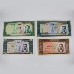 ست اسکناس های کراواتی محمدرضا شاه پهلوی 1330 و 1332 – 704507