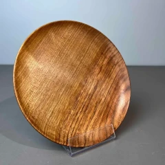 بشقاب چوب گردو قطر 20cm - هانی چوب