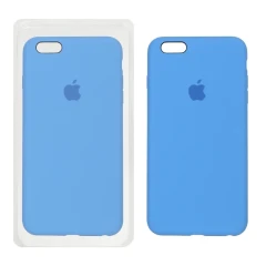 قاب سیلیکونی پاک کنی اورجینال Apple iPhone 6 Plus / iPhone 6s Plus - آبی روشن (پک اصلی)