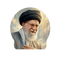 برچسب خودرو طرح رهبر شهید دست به سینه اندازه حدودی 13.5در14سانت برش لیزری کد 10472702
