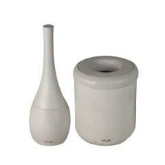ست فرچه و سطل سرویس بهداشتی AXOR (آکسور) مدل برونو رنگ طوسی (psetd2st04)