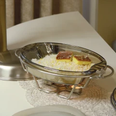 سوفله خوری بیضی بزرگ مدل ریجنت نیکل کد 5005N