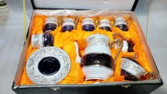 17پارچه چای خوری نیم سورمه