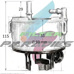 فیلتر سوخت(صافی بنزین) هیوندا IX35 ، توسان ، کیا اسپورتیج  OEM : 31112-3Q500 / هیوندا جنیون‌ پارت