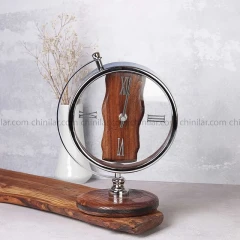 ساعت رومیزی سیلور پایه چوبی